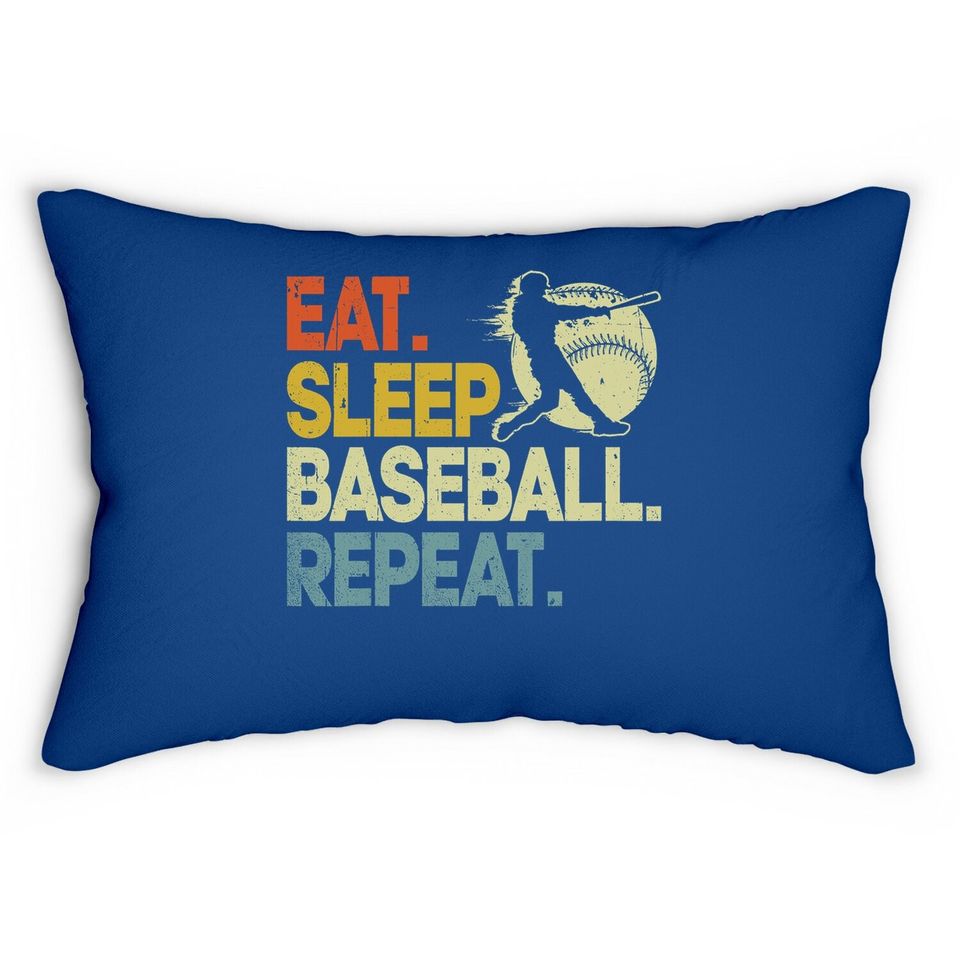 Eat Sleep Baseball Repeat Baseball Lover Boys Lumbar Pillow