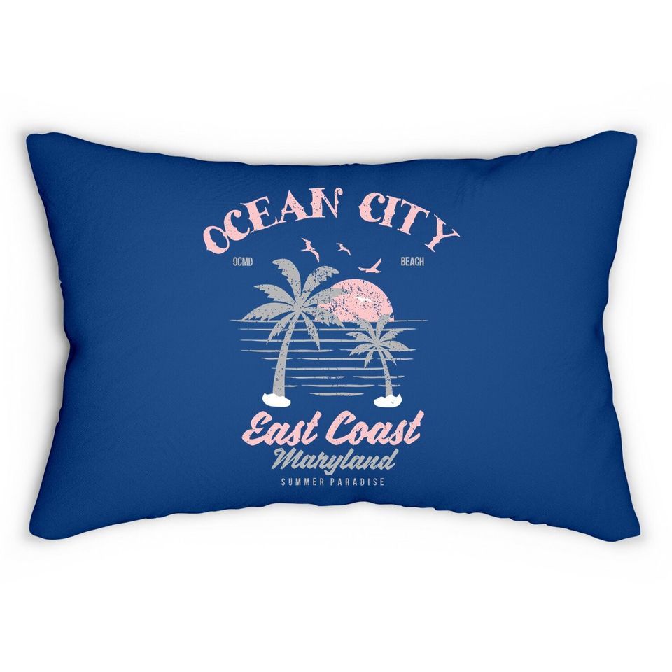 Ocean City Summer Paradise Lumbar Pillow