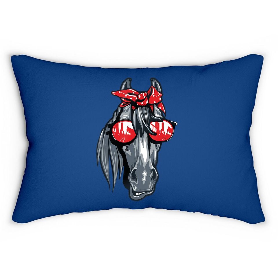 Horse Lover Lumbar Pillow Girls Farmer Horse Equestrian Lumbar Pillow