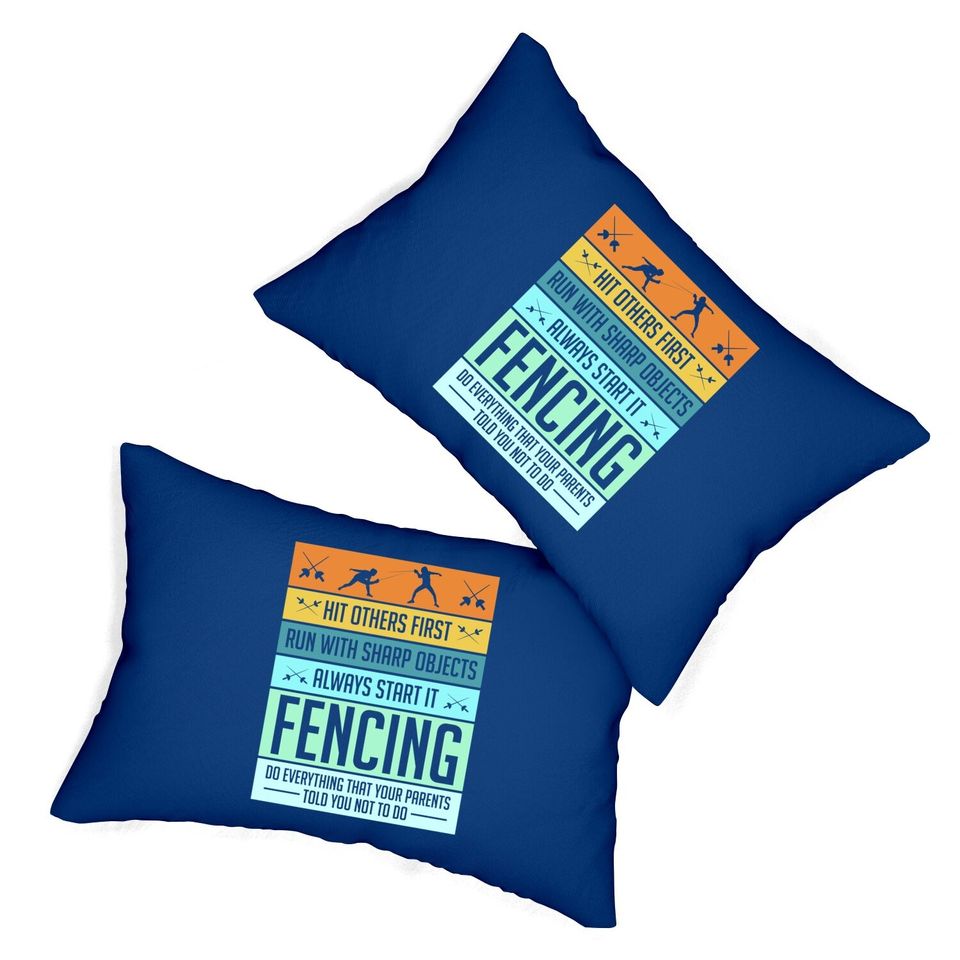 Fencing Lumbar Pillow Sport Pun For Youth Lumbar Pillow