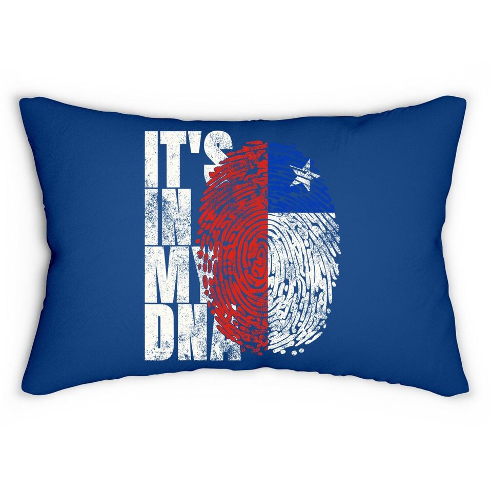 It's In My Dna Chilean Hispanic Gift Cool Chile Flag Lumbar Pillow
