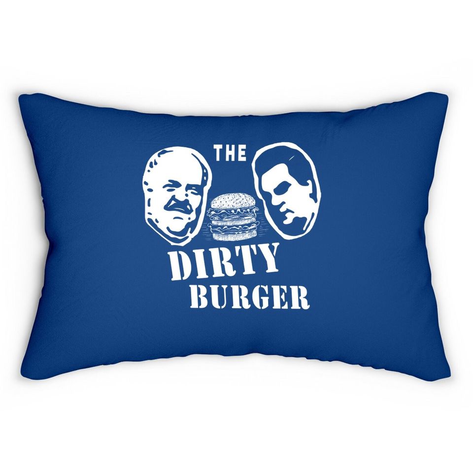 Dirty Burger Lumbar Pillow, Burger Time Summer Cool Lumbar Pillow Lumbar Pillow