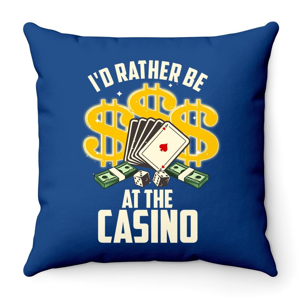 Casino For Gambling Gamblers Throw Pillow