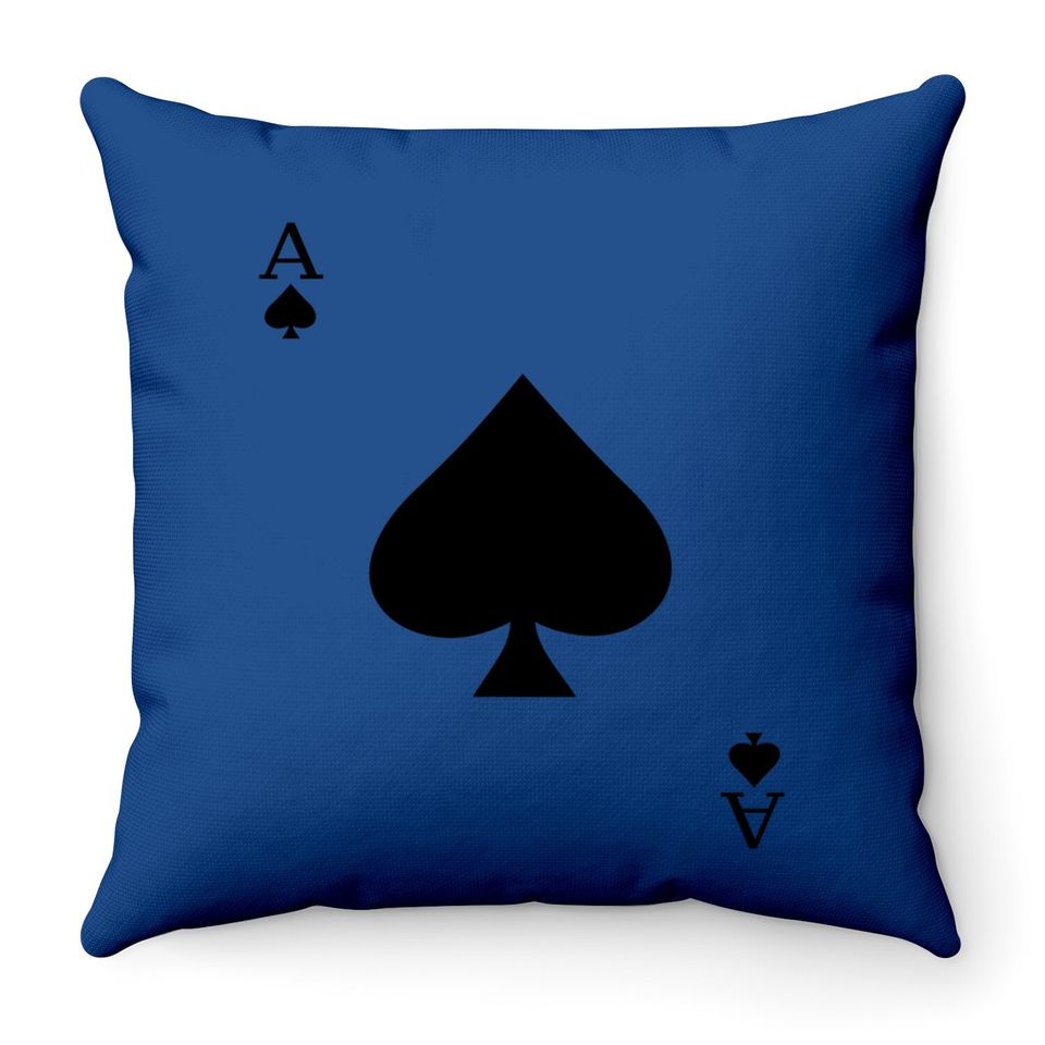 Ace Of Spades Deck Of Cards Halloween Costume Throw Pillow