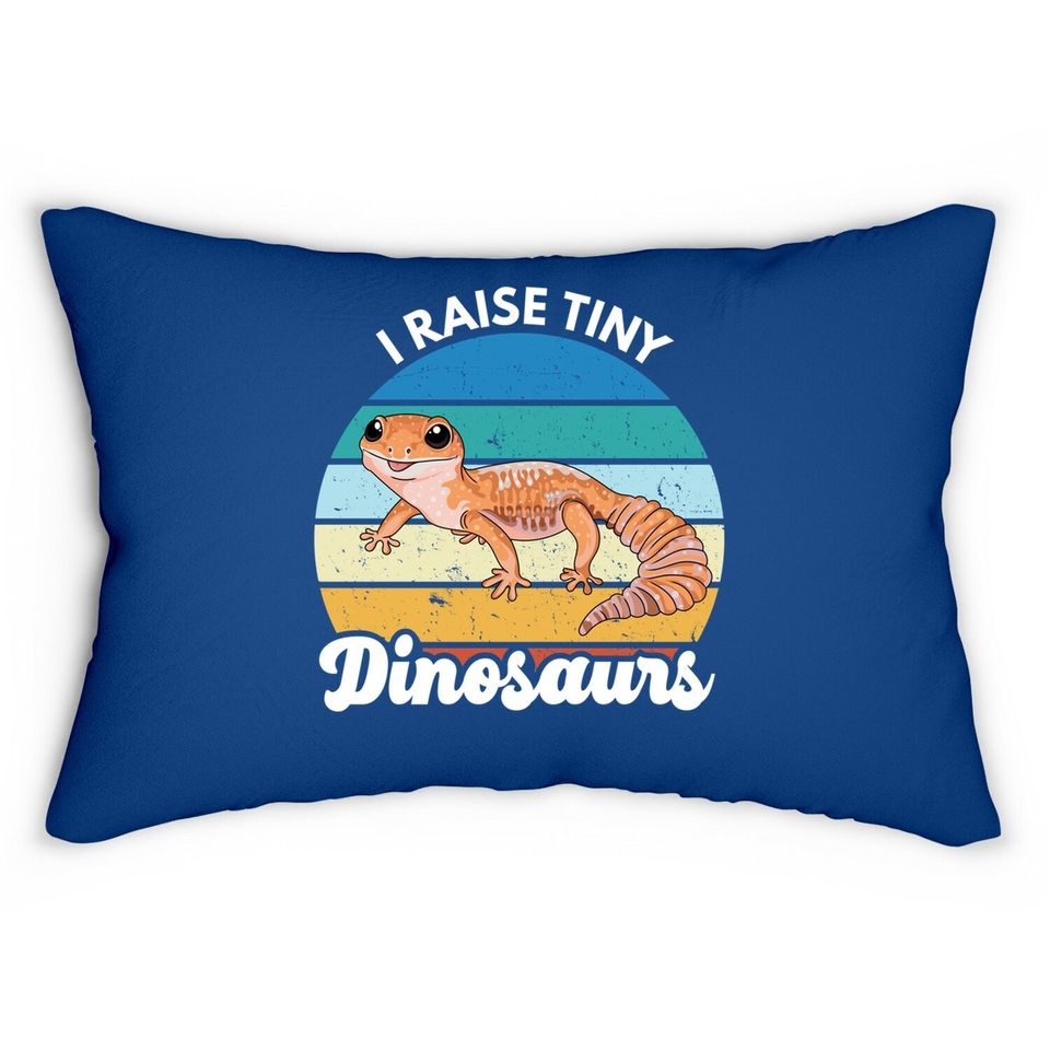 I Raise Tiny Dinosaurs Leopard Gecko Mom Dad Reptile Lumbar Pillow