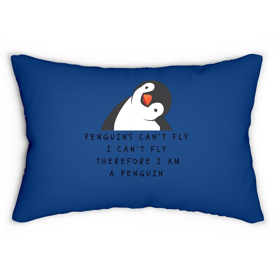 Funny Penguins Lumbar Pillow Woman Man Children Lumbar Pillow