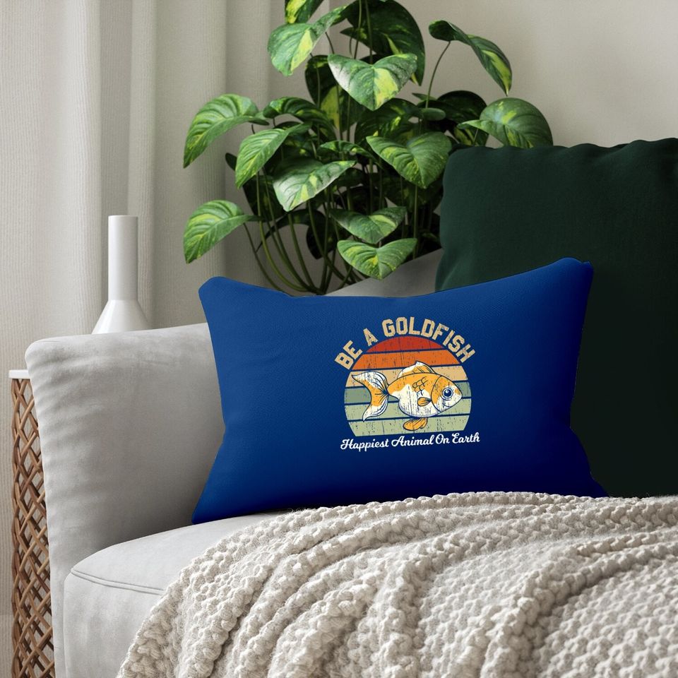 Be A Goldfish For A Soccer Motivational Quote Lumbar Pillow