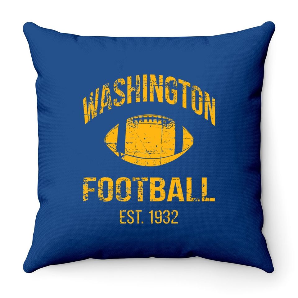 Vintage Washington Football Throw Pillow