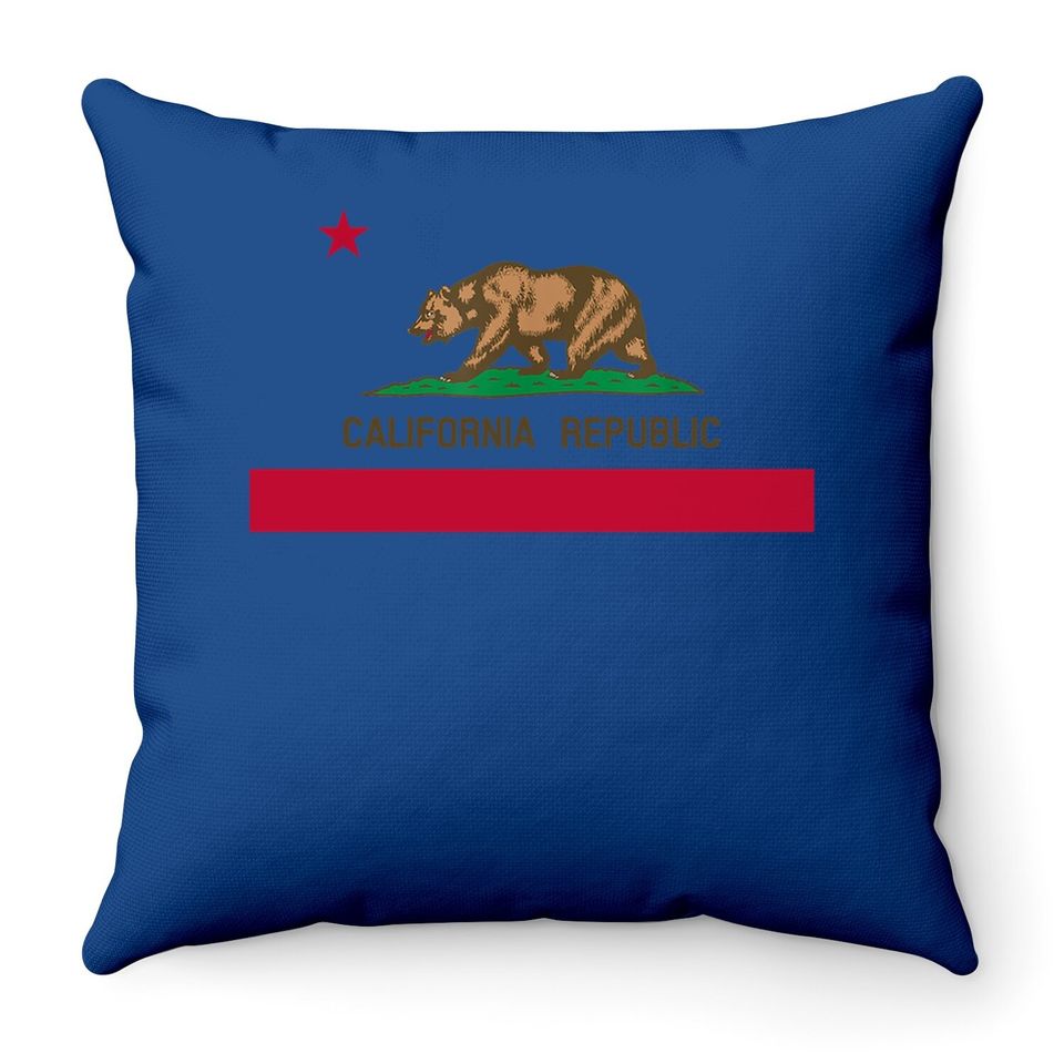 California Republic State Flag Throw Pillow