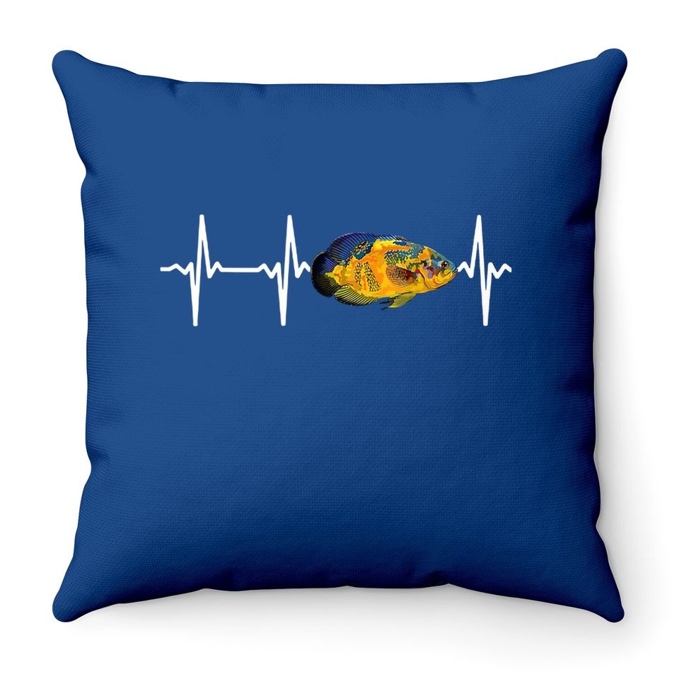 Oscar Fish Heartbeat Throw Pillow