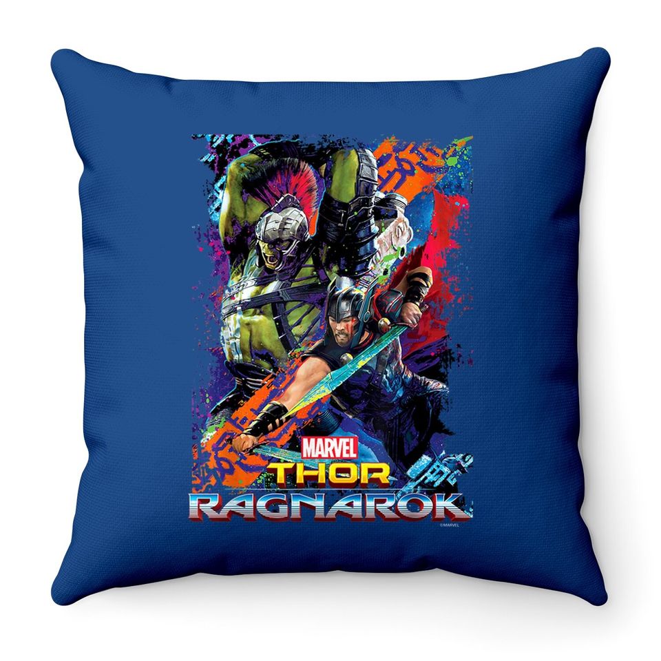 Marvel Thor Ragnarok Hulk Neon Pop Throw Pillow
