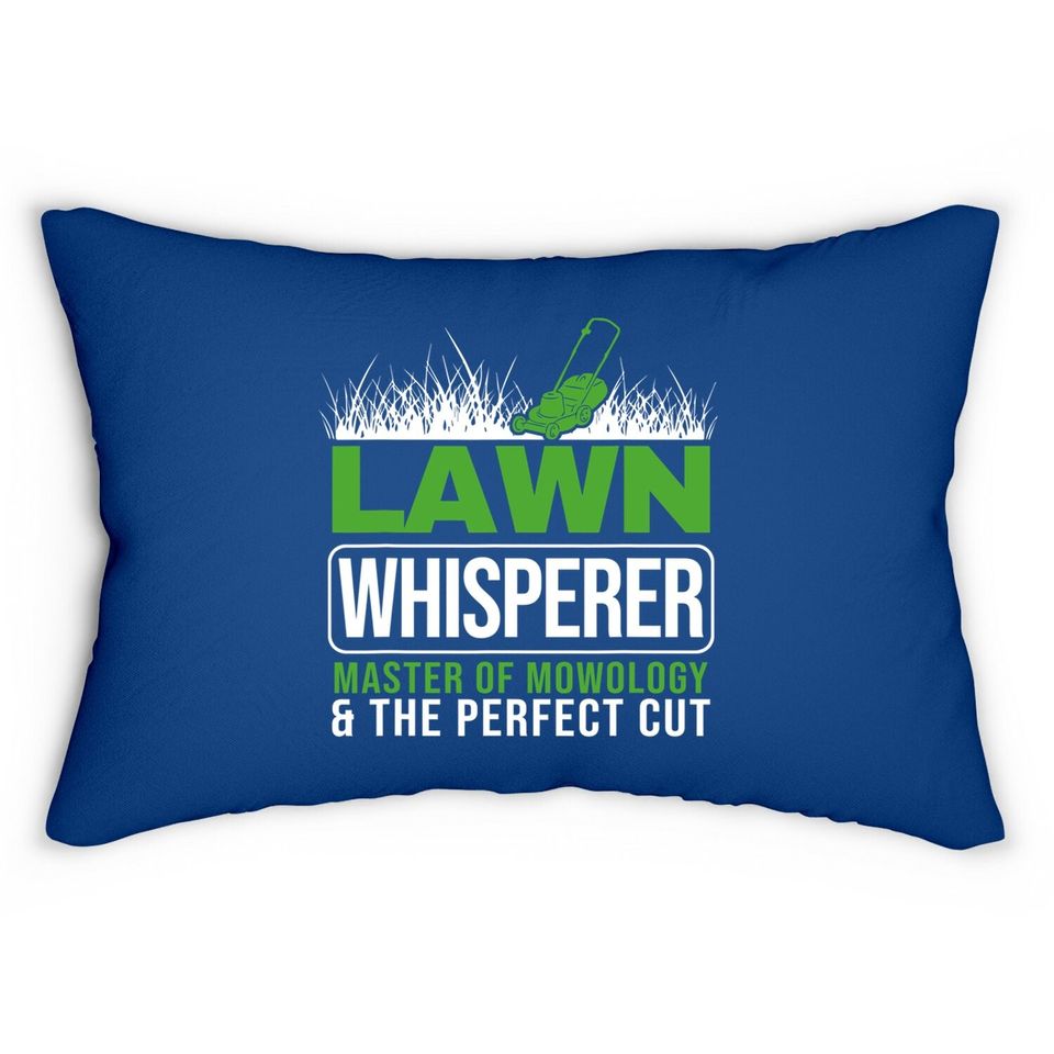 Lawn Whisper Groundskeeper Landscaper Gardener Lawn Mowing Lumbar Pillow