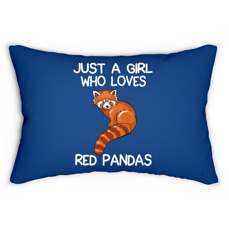Just A Girl Who Loves Red Pandas Lumbar Pillow