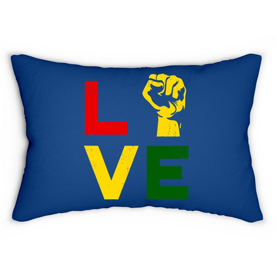 Vintage Love Emancipation Day Melanin Black Pride Lumbar Pillow