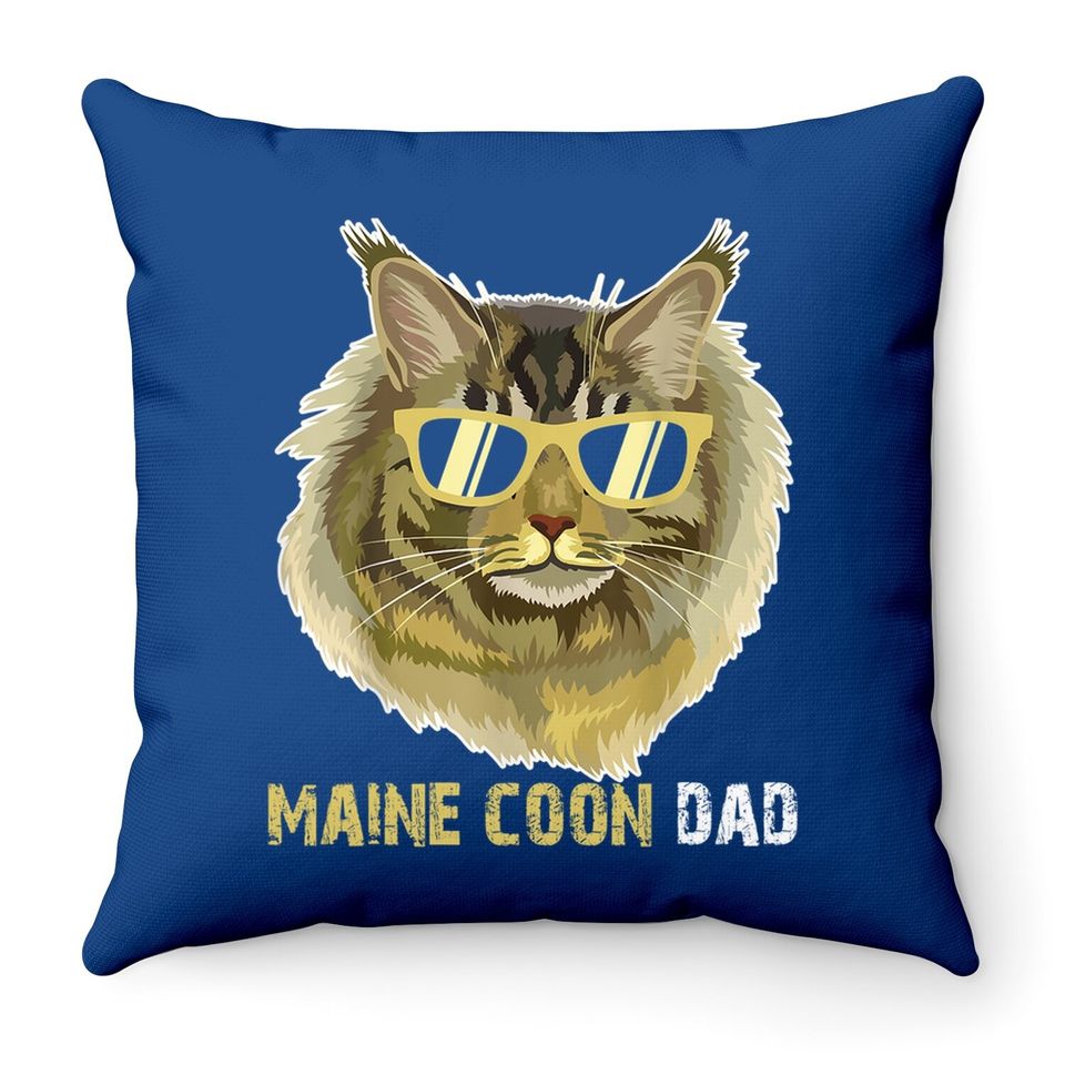 Maine Coon Dad Throw Pillow