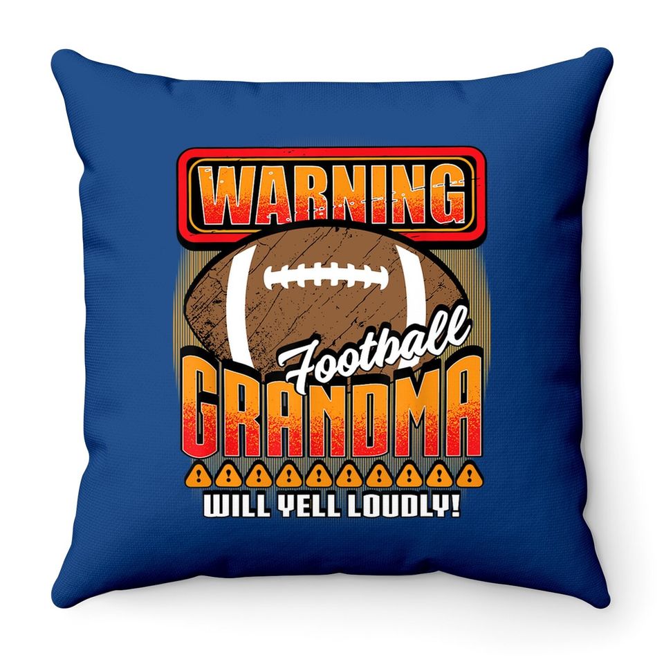 Football Grandma Throw Pillow