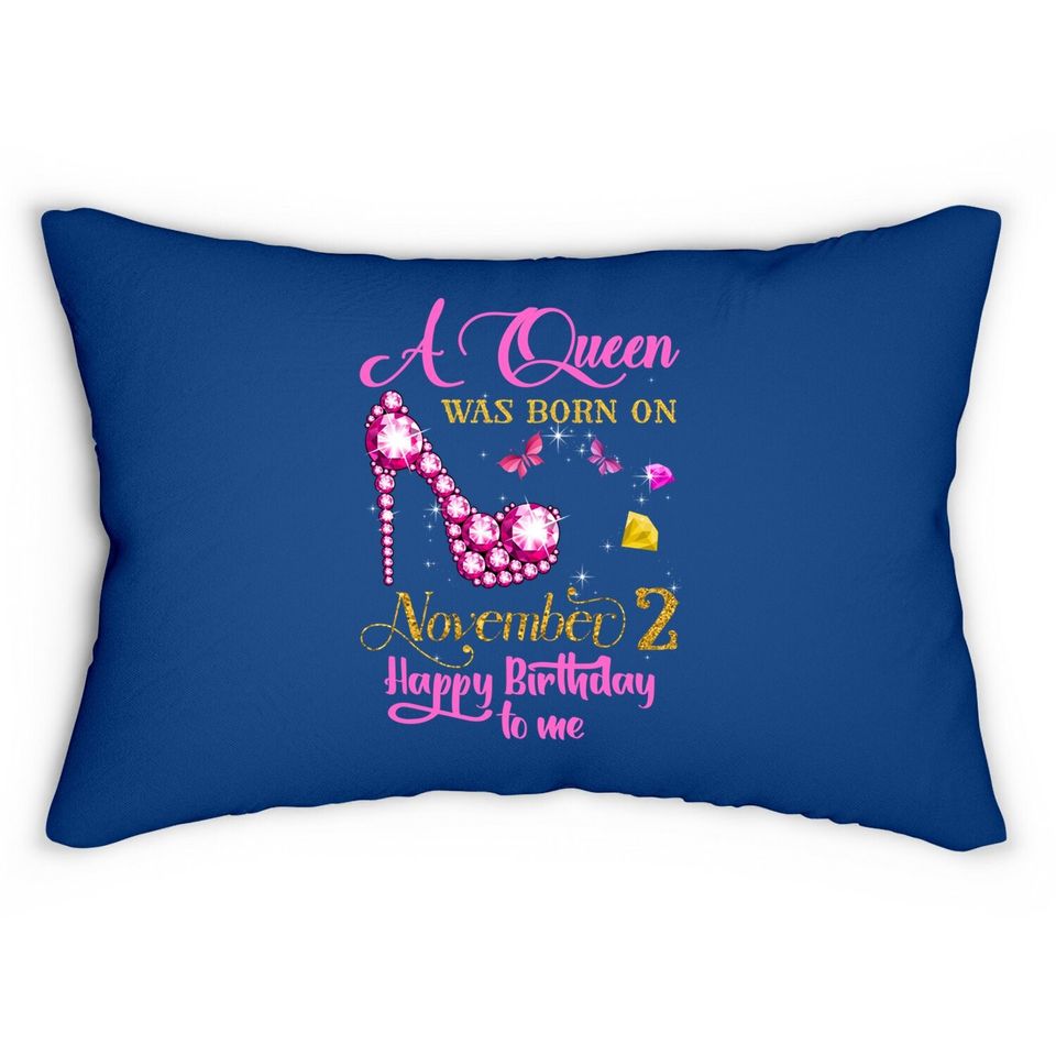 A Queen Was Born On November 26, 26th November Birthday Gift Lumbar Pillow