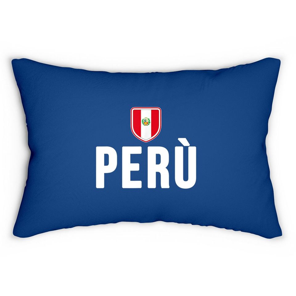 Peru Flag Souvenir Lumbar Pillow