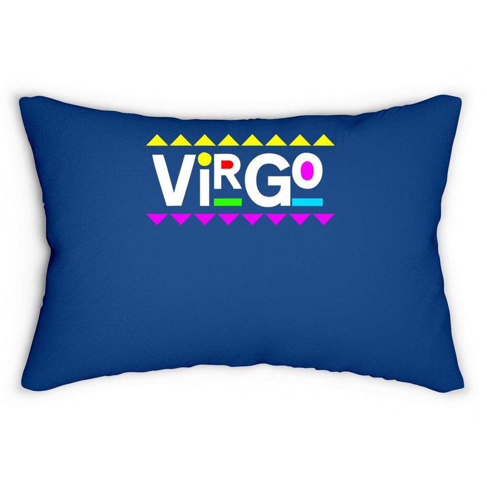 Virgo Zodiac Design 90s Style Lumbar Pillow