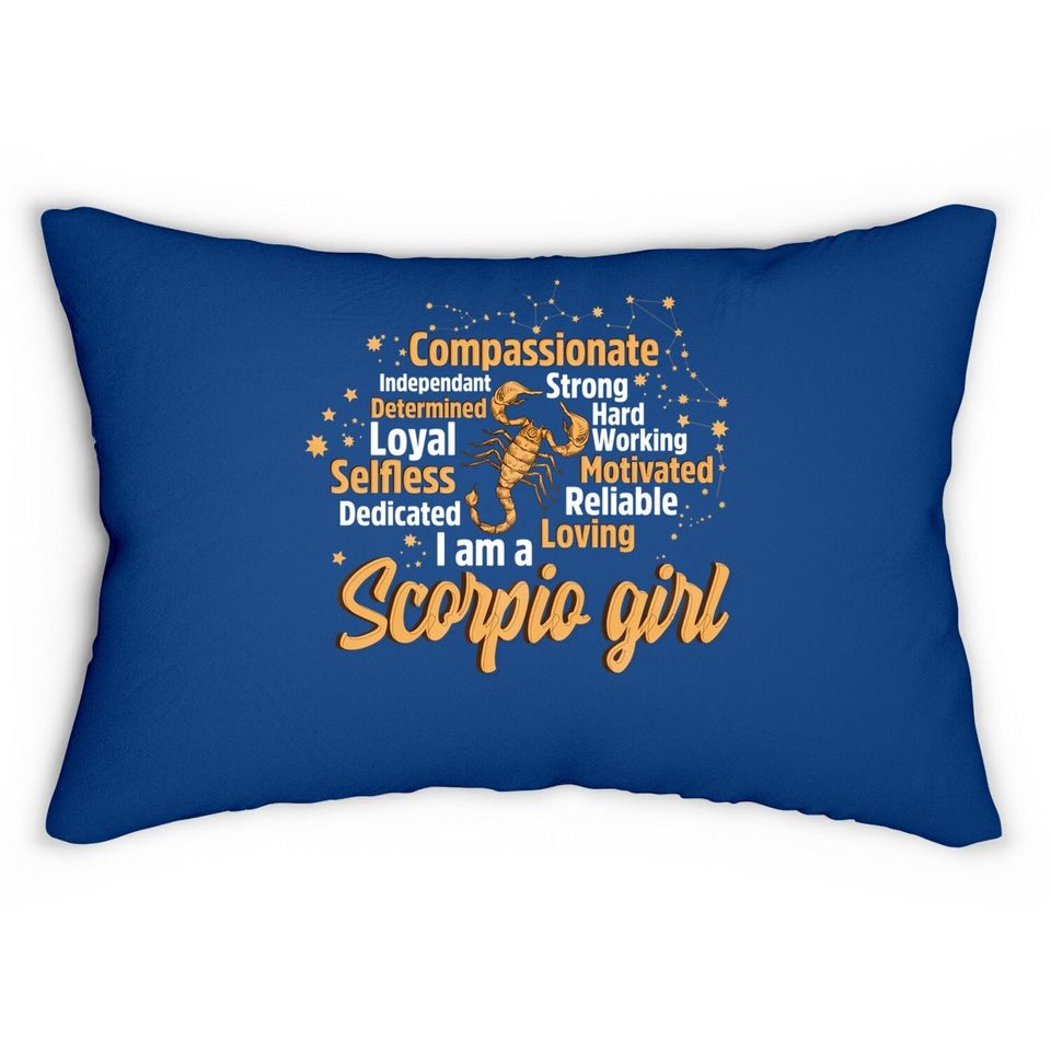 Scorpio Girl Birthday Astrology Zodiac Lumbar Pillow