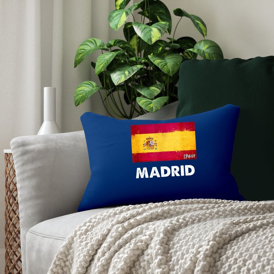 Madrid Spain Lumbar Pillow