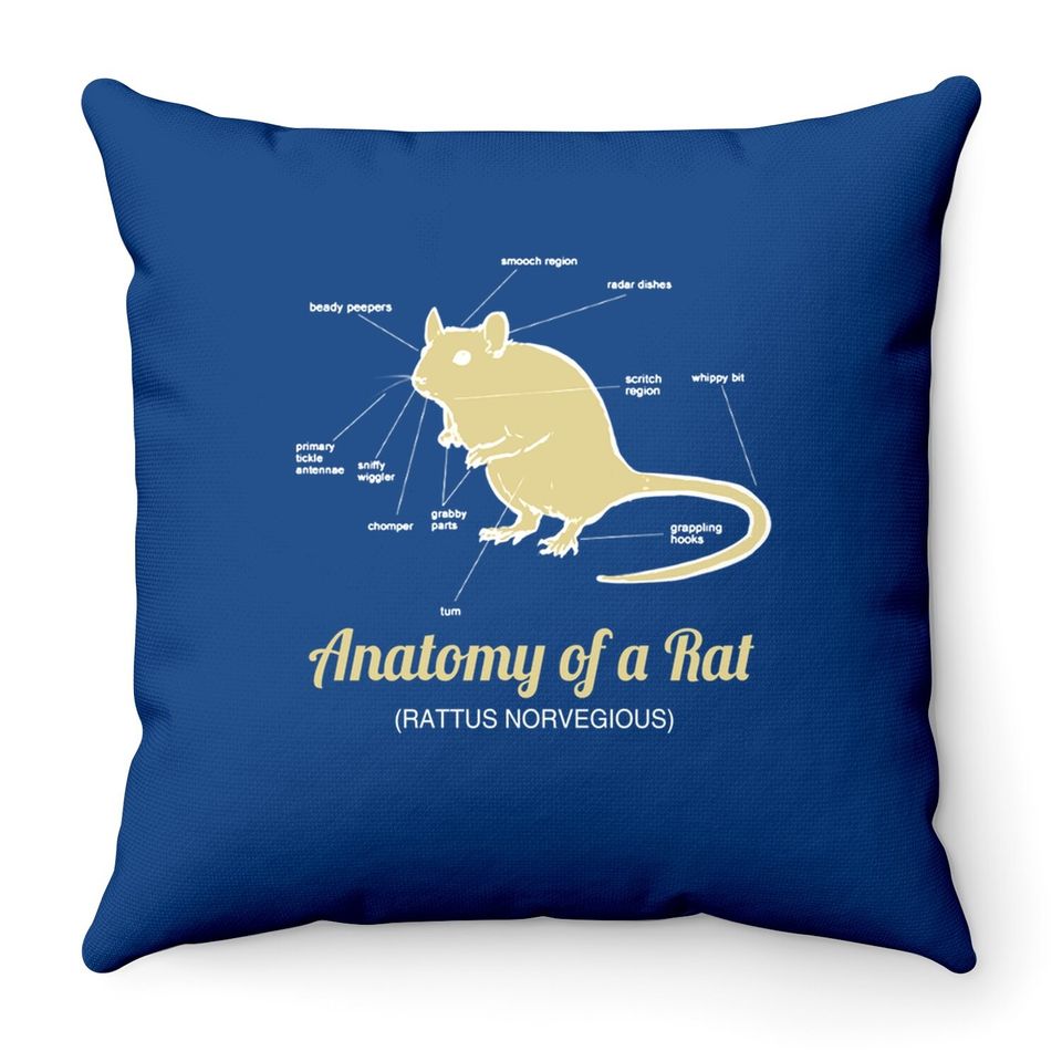 Anatomy Of Pet Rat Throw Pillow