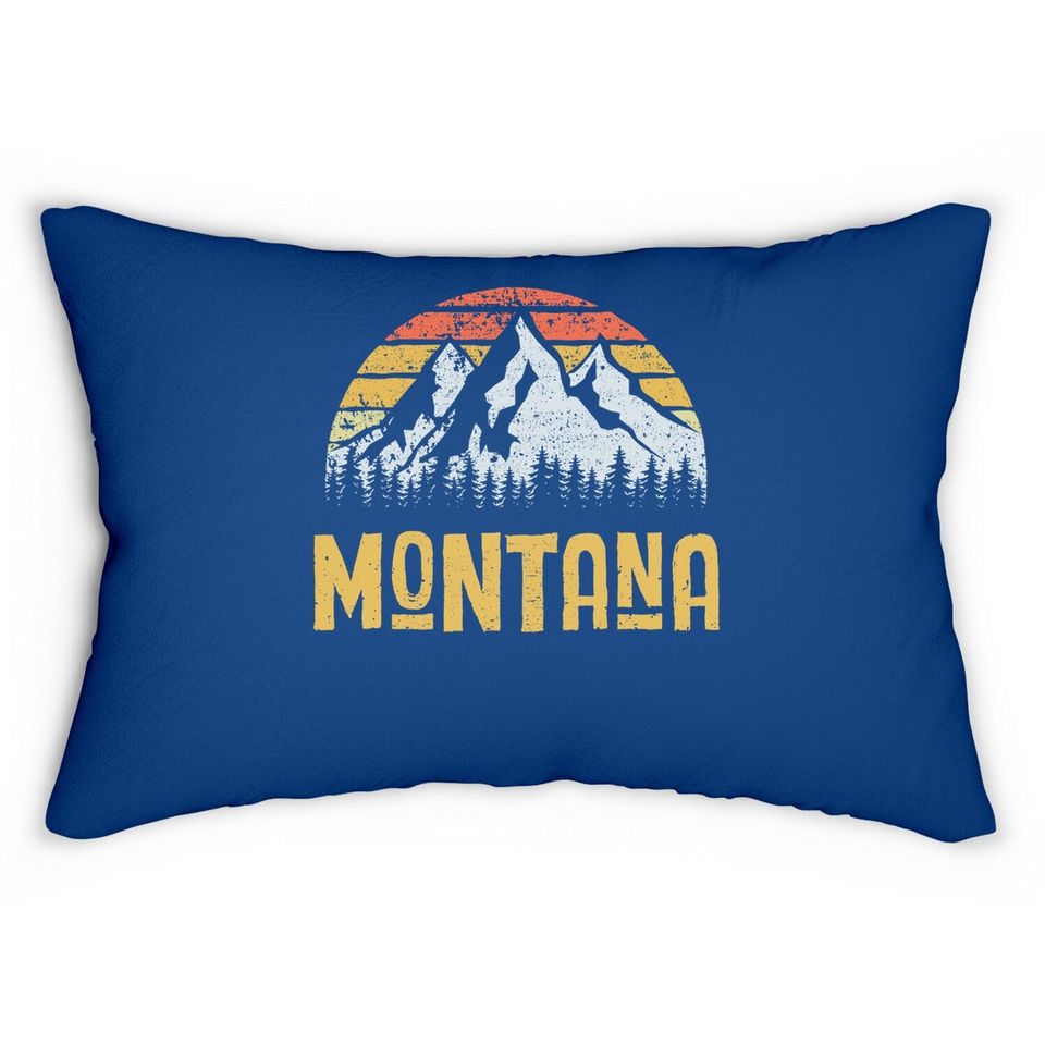 Vintage Retro Montana Lumbar Pillow