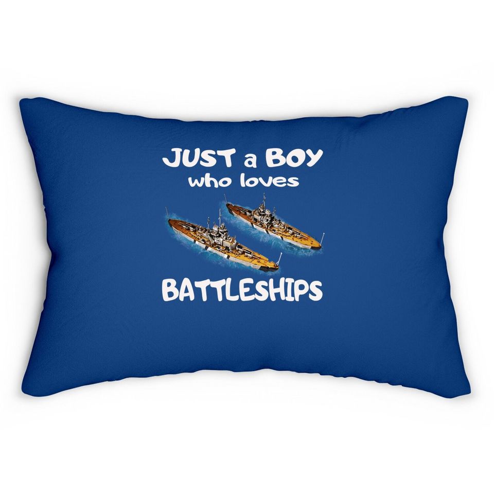 Just A Boy Who Loves Battleships Bismarck German Lumbar Pillow