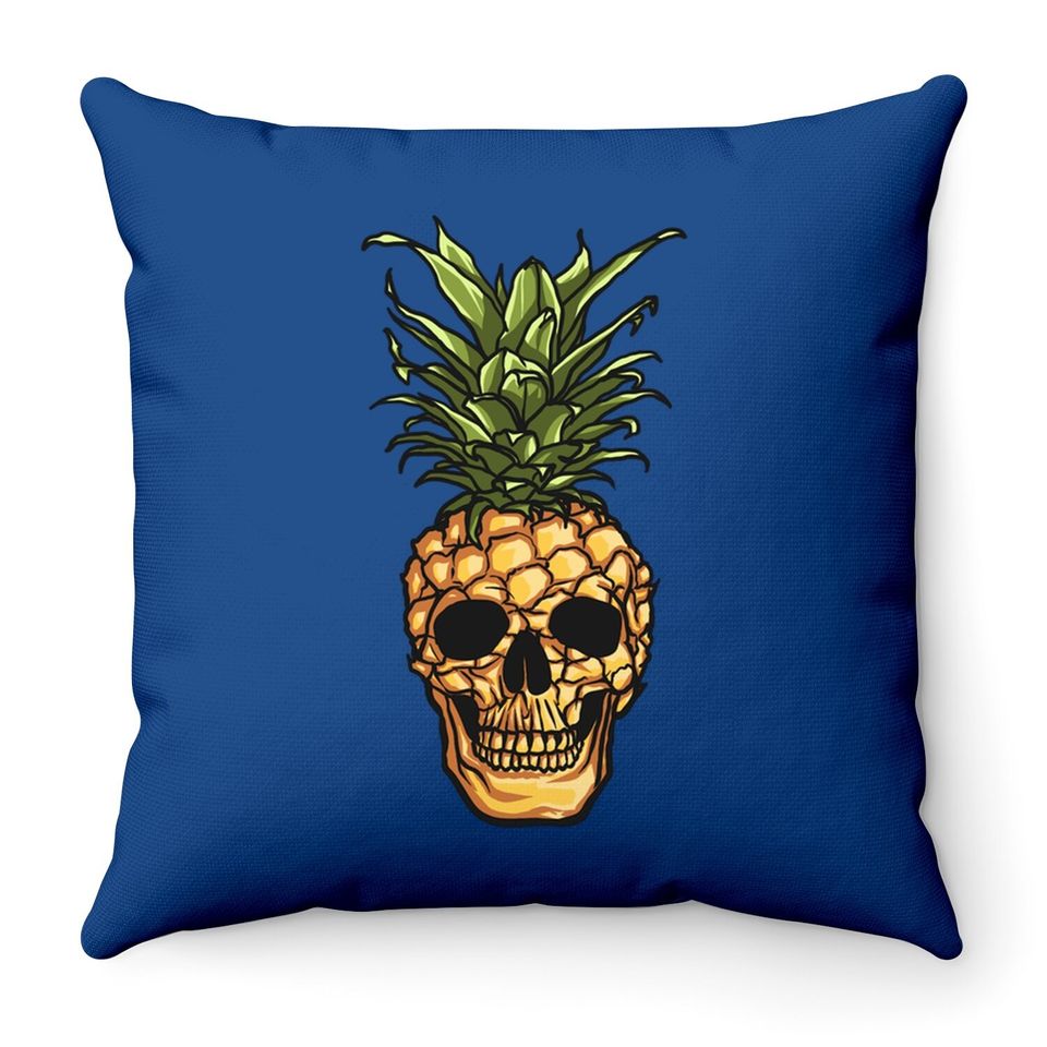 Pineapple Skull Throw Pillow Pineapple Throw Pillow
