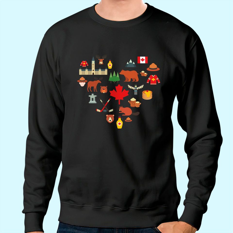 Canadian Vintage Symbols Canada Flag Maple Leaf RCMP Sweatshirt