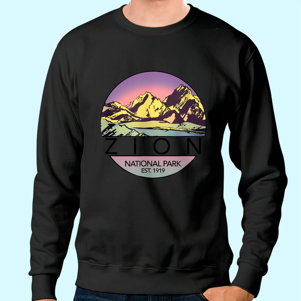 Retro Vintage Zion Sweatshirt National Parks Tee Sweatshirt