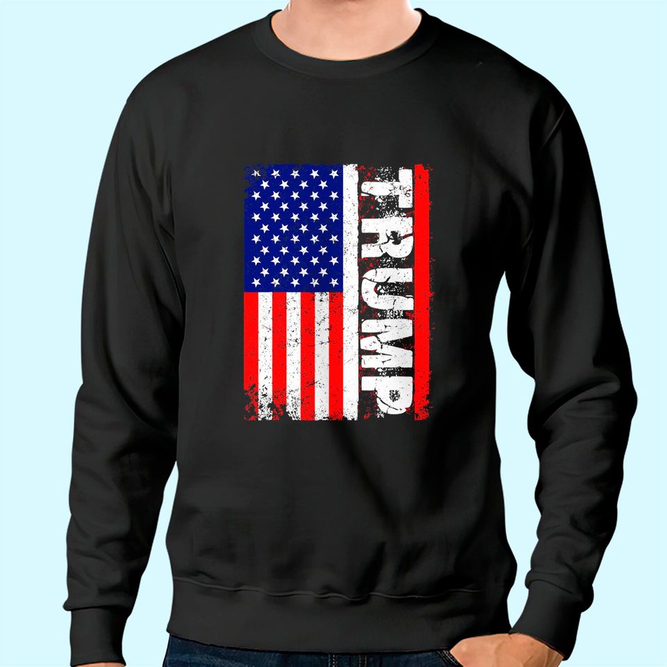 PRESIDENT Donald Trump 2020 Vintage USA Flag Sweatshirt Sweatshirt