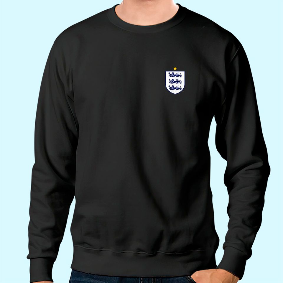 England Three Heraldic Lions Crest Football Sweatshirt