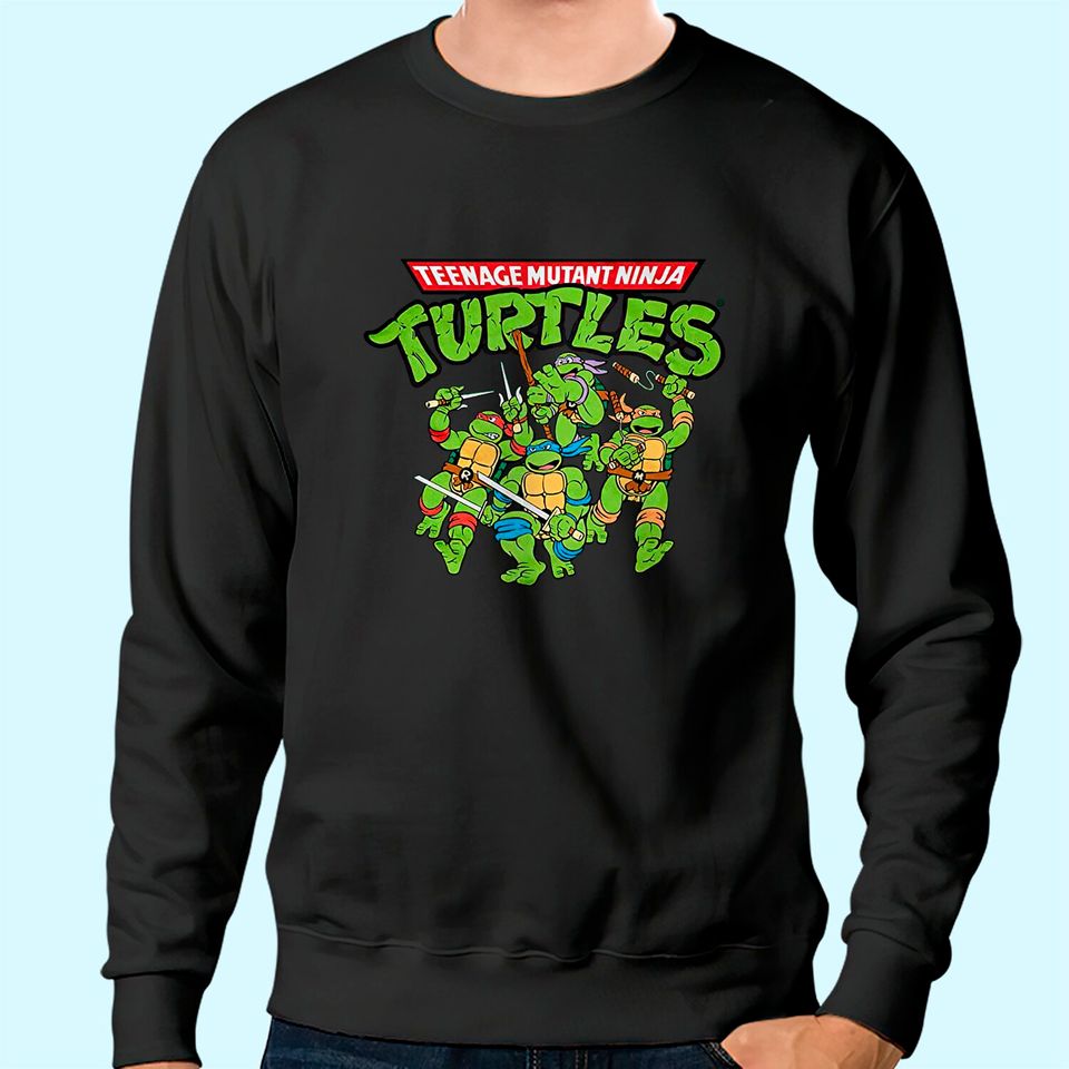 Teenage Mutant Ninja Turtles TMNT Men's Green Sweatshirt Tee Sweatshirt