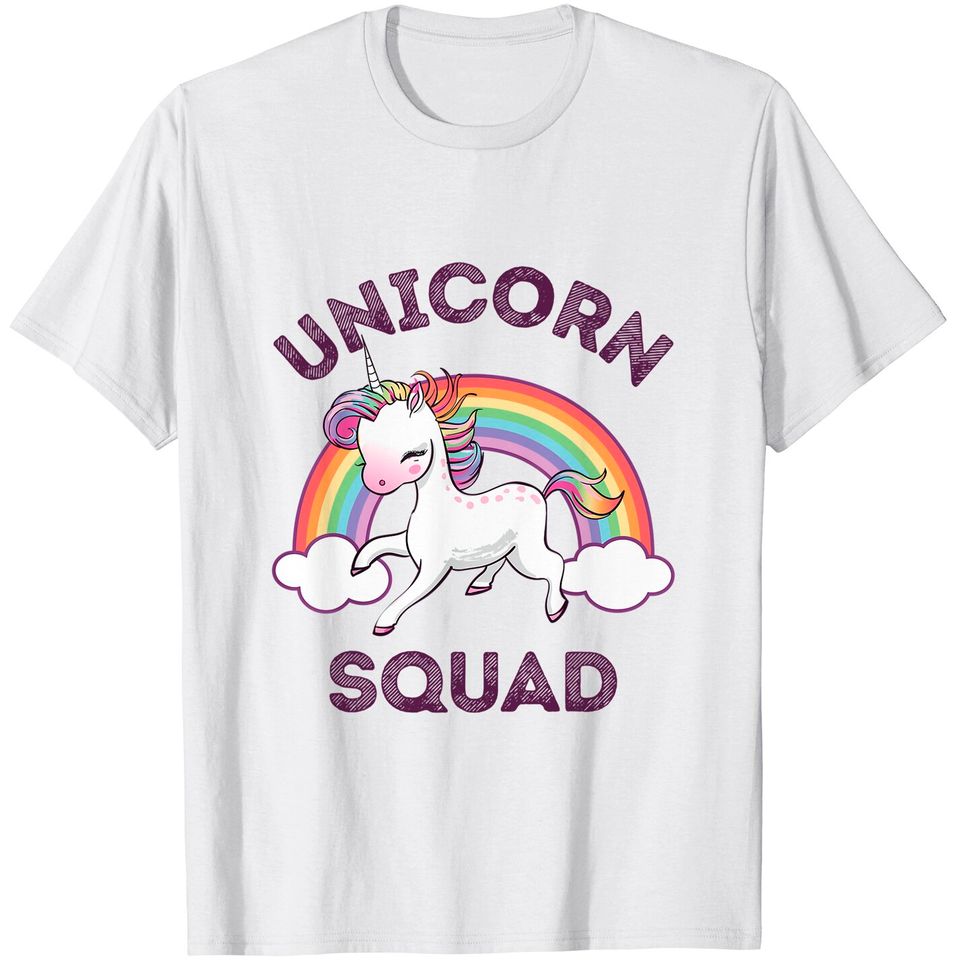 Unicorn Squad T shirt Girls Kids Rainbow Unicorns Queen Gift T-Shirt