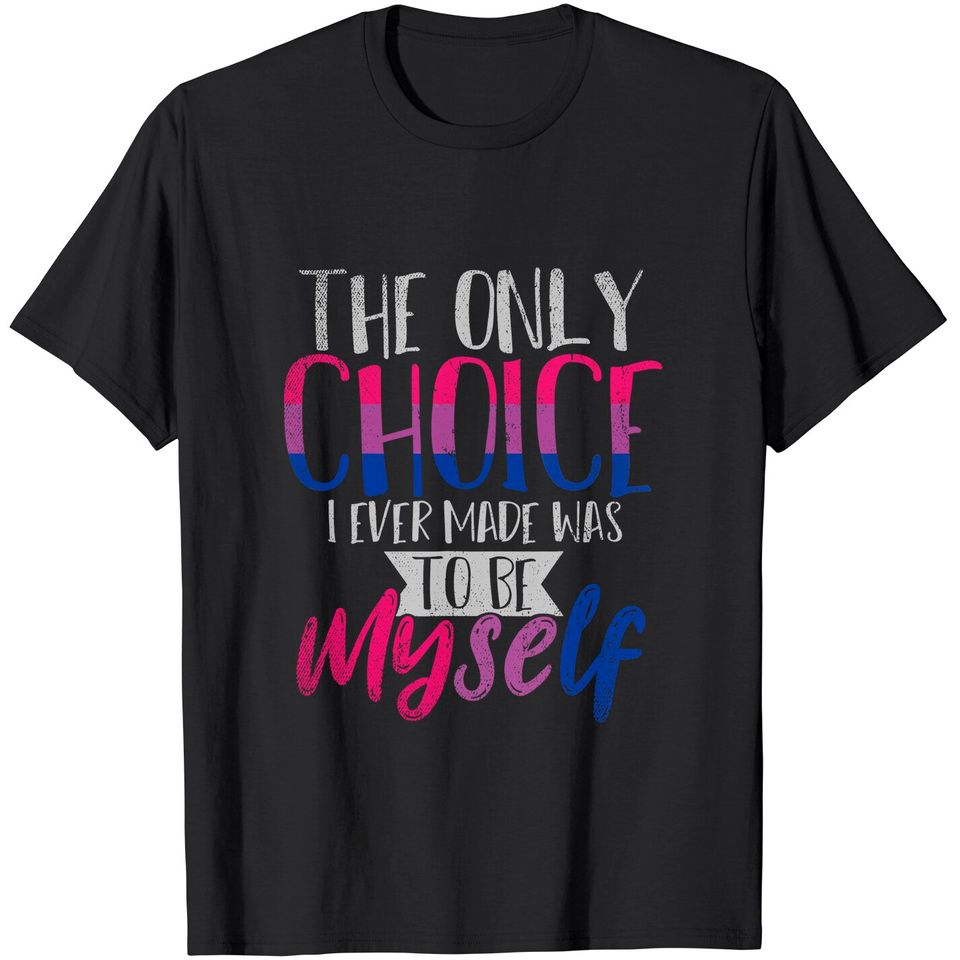 LGBT Bi Pride Proud Bisexual Bisexuality Flag Gift Bisexual T-Shirt