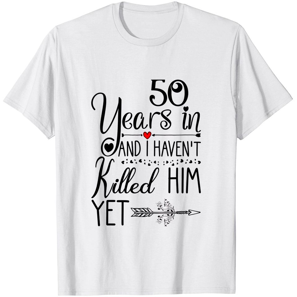 50th Wedding Anniversary Gift for Her 50 Years of Marriage Premium T-Shirt