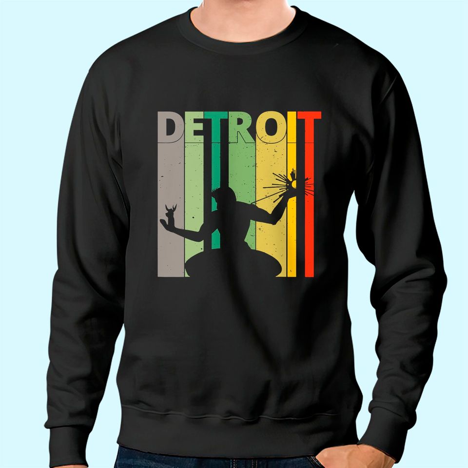 Retro Detroit Sweatshirt Vintage Spirit of Detroit Sweatshirt