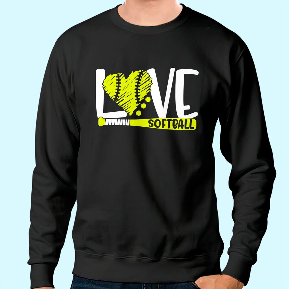 Softball Graphic Saying Sweatshirt for Teen Girls and Women Sweatshirt