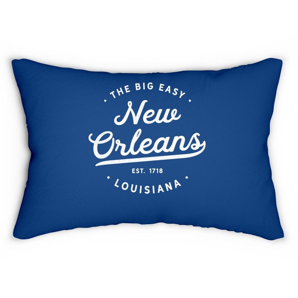 Classic Retro Vintage New Orleans Louisiana Lumbar Pillow