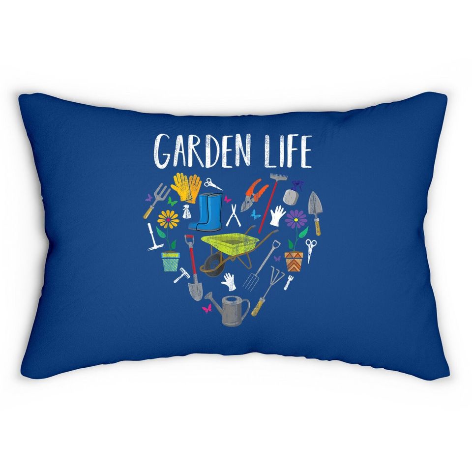 Distressed Garden Life Gardening Gift Ideas Lumbar Pillow