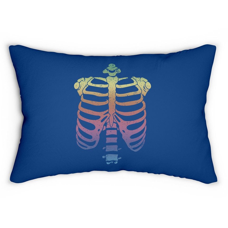 Halloween Skeleton Rib Cage Lumbar Pillow