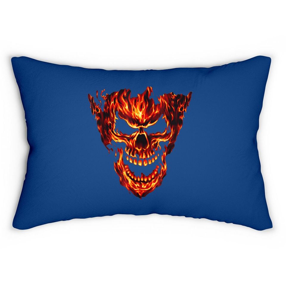 Fire Flame Skull Awesome New Lumbar Pillow