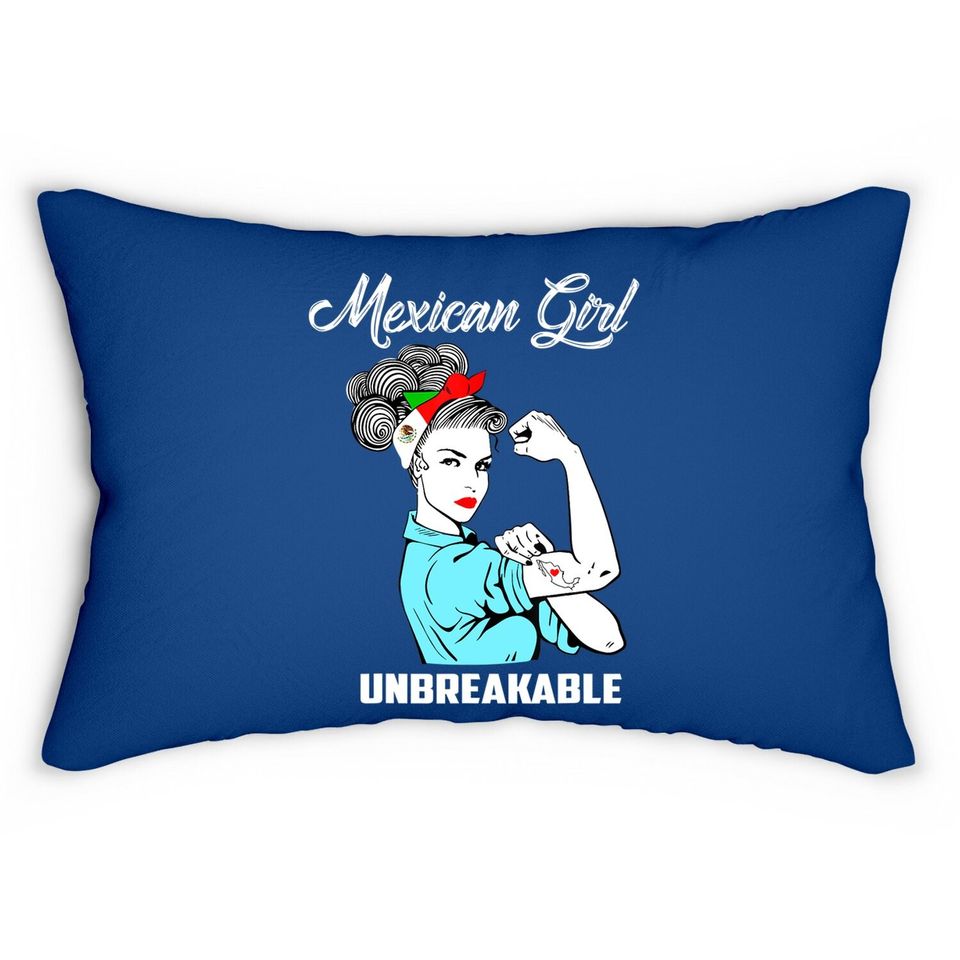 Mexican Girl Unbreakable Lumbar Pillow