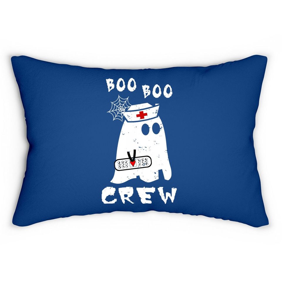 Boo Boo Crew Halloween Ghost Nurse Lumbar Pillow