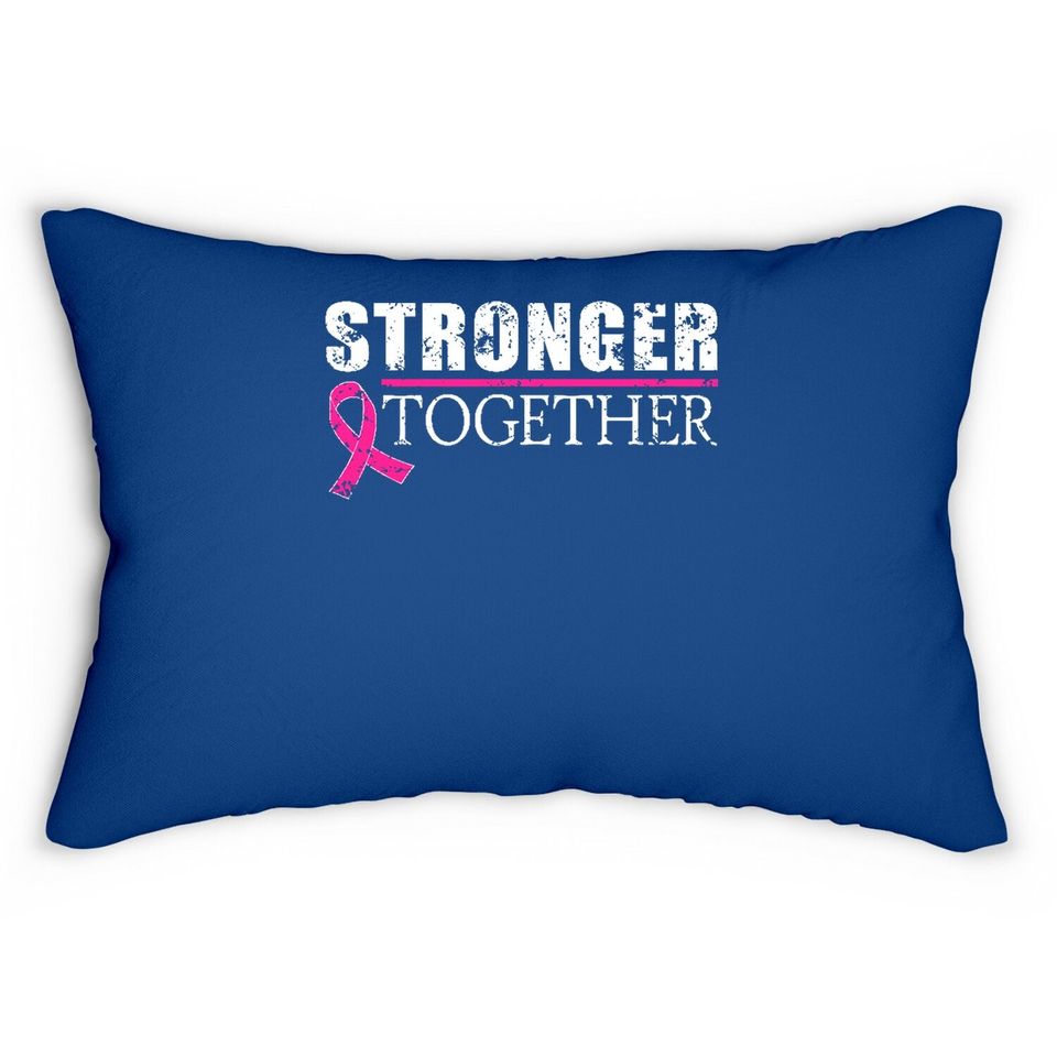Elephield Stronger Together Breast Cancer Awareness Youth Lumbar Pillow