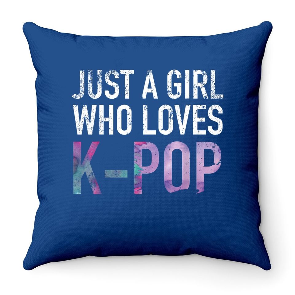 Bts Just A Girl Who Loves K-pop Throw Pillow