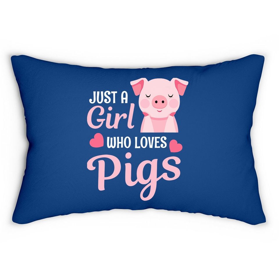 Just A Girl Who Loves Pigs Lumbar Pillow