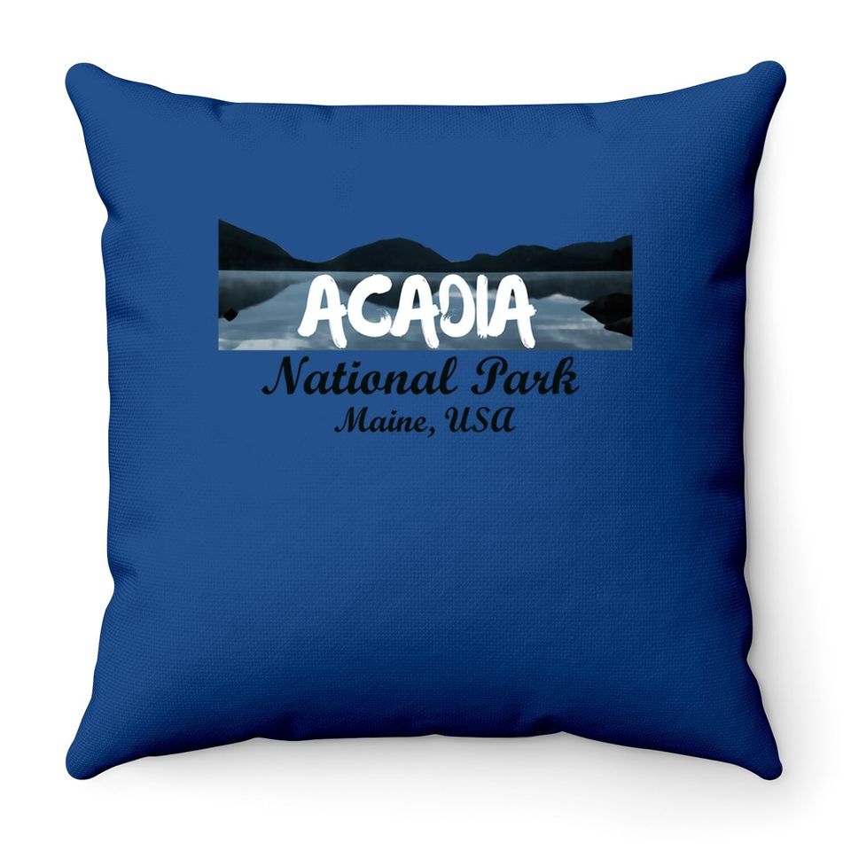 Acadia National Park Travel Maine Usa Earth Explorer Throw Pillow