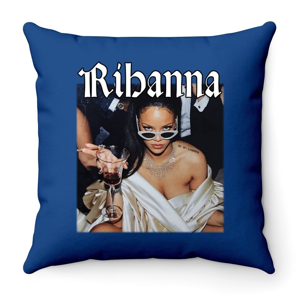 Rihanna Singer Throw Pillow